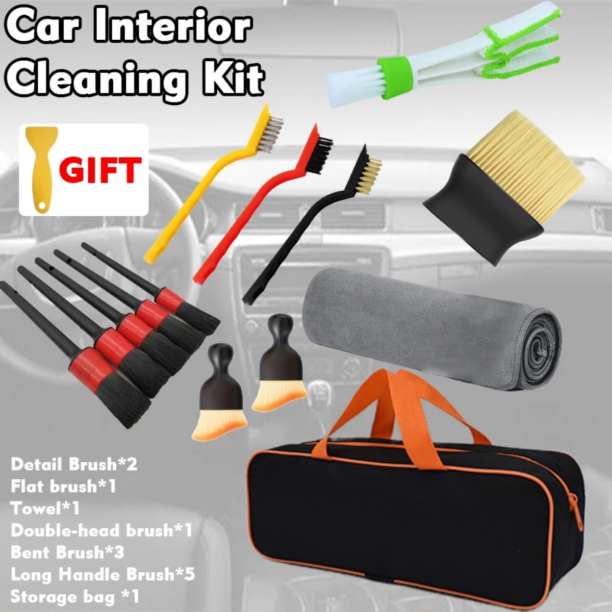 1-15Pcs Car Cleaning Detailing - Dirt Brush Interior 评论和价格