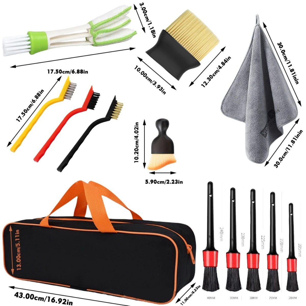 1-15Pcs Car Cleaning Detailing - Dirt Brush Interior 评论和价格