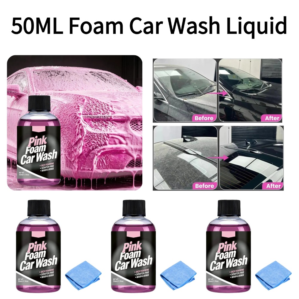 50ml Foam Car Wash Liquid Acti - Microfiber Towel Detailing 评论和价格