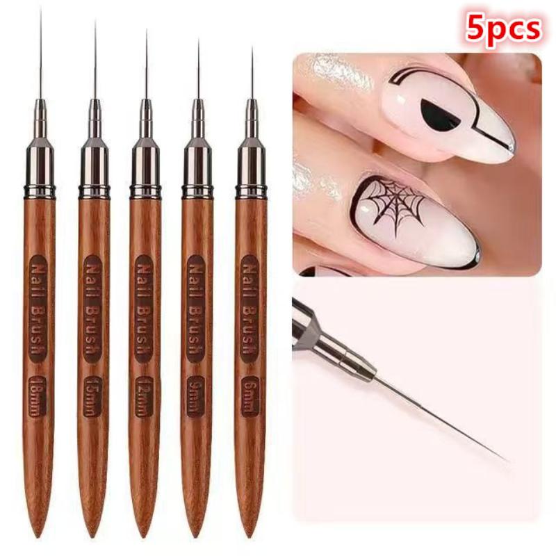 5 Piece Nail Art Liner Brush S - Detailing Brush Set 评论和价格