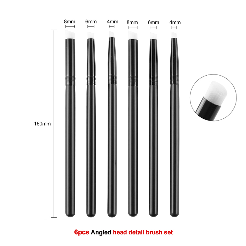3Pcs/set Flat /angled Detailed - Detailing Brush Set 评论和价格